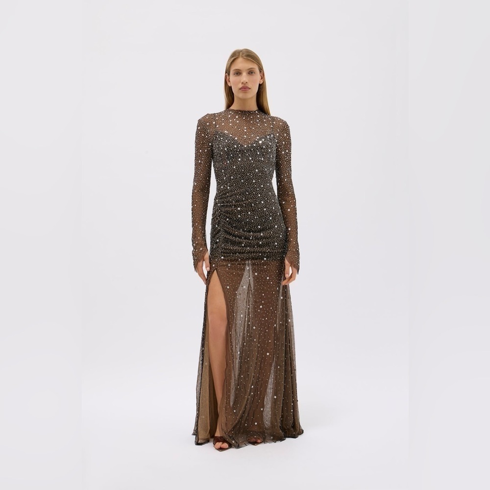 Rachel Gilbert | Charley Gown Star Sequined Sheer Gown Size 6 NEW - Picture 5 of 14